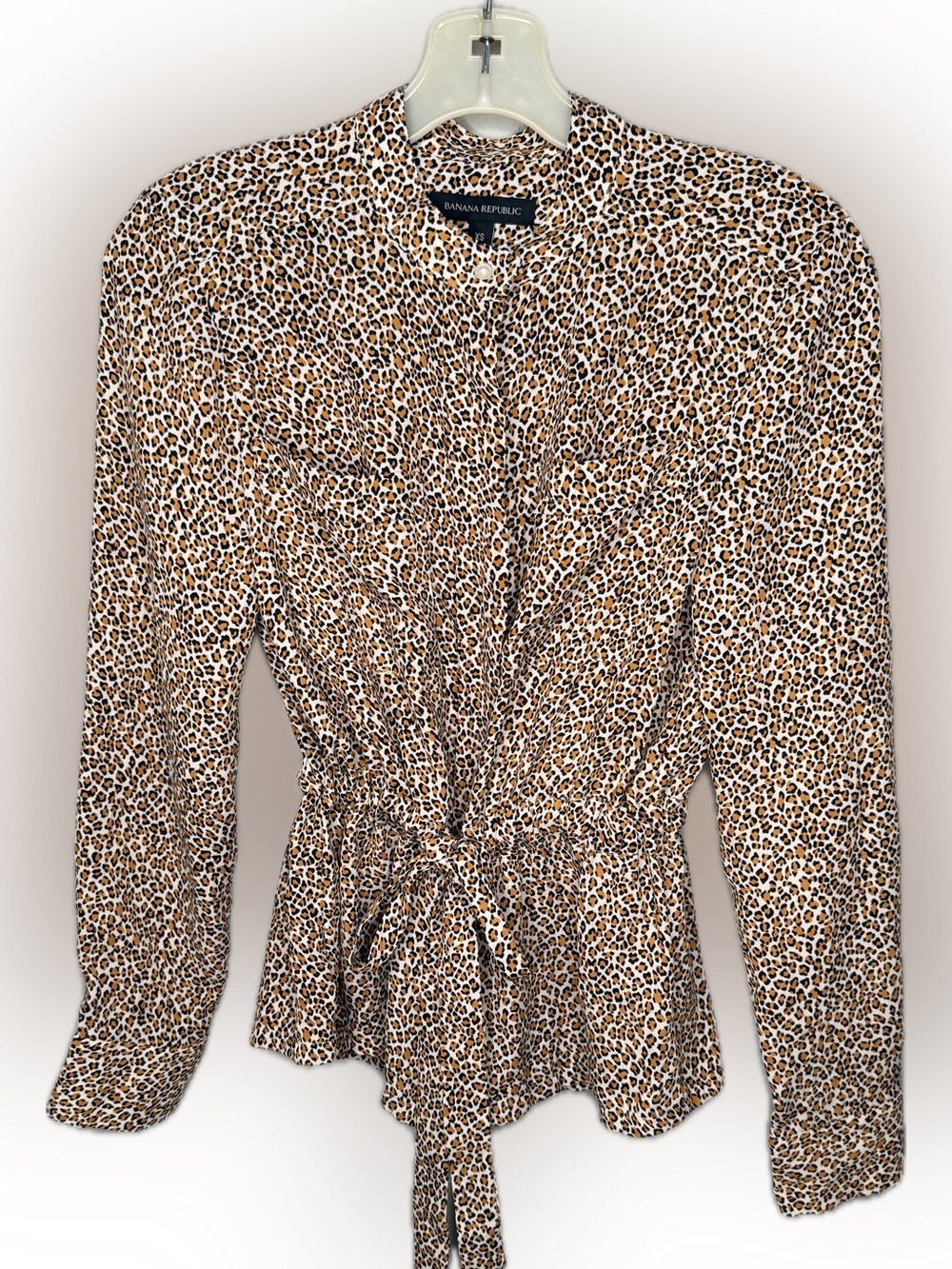 Banana Republic Belted Blouse Animal Print